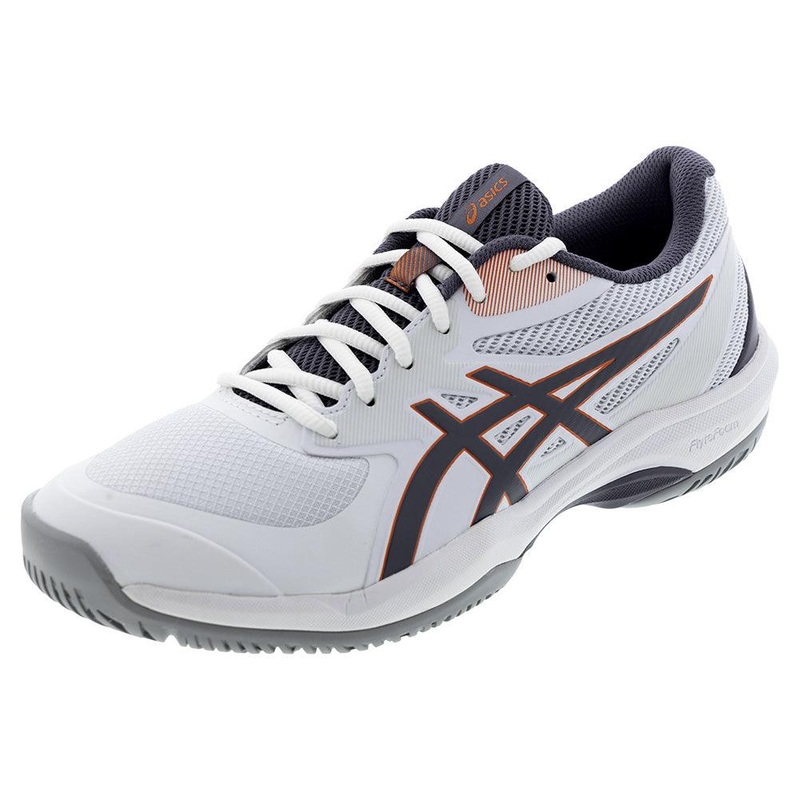 Juniors` GEL-Game GS Tennis Shoes White and Greyish Purple