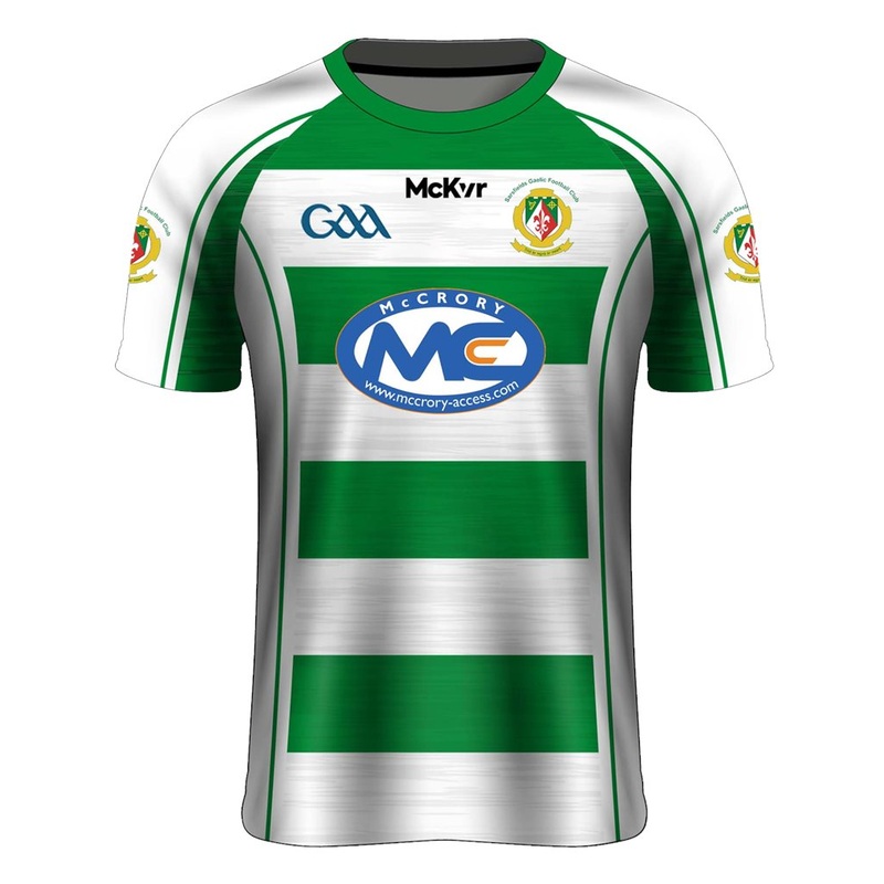 Mc Keever Sarsfields GAA Match Jersey – Adult – White/Green
