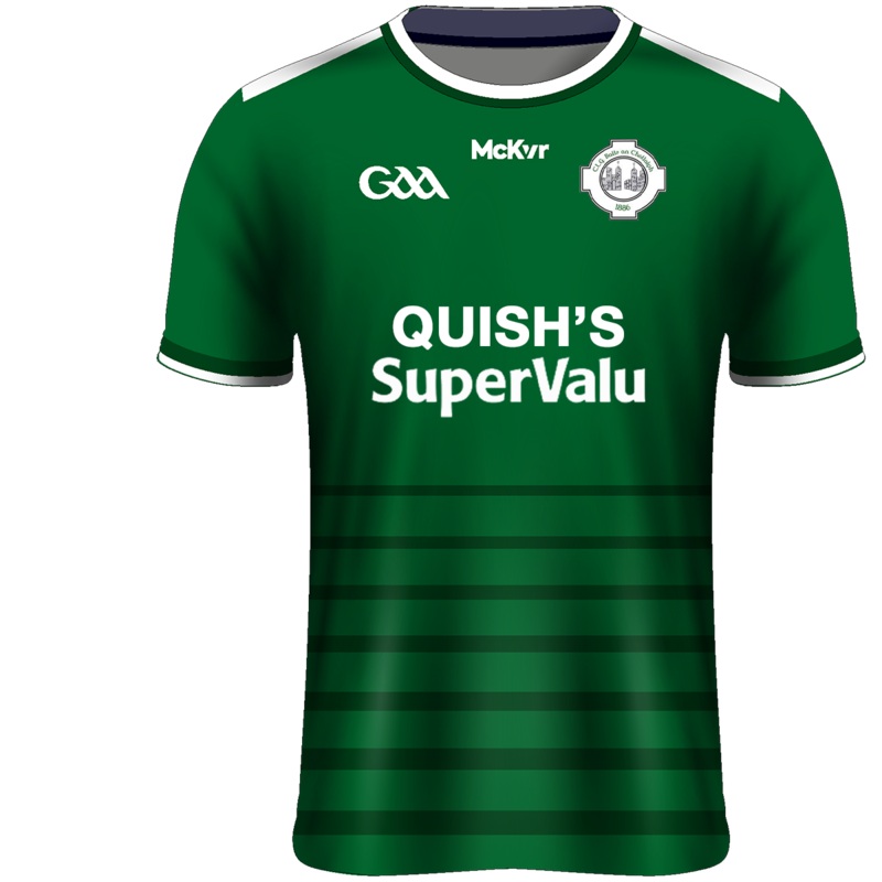 Mc Keever Ballincollig GAA Official Home Jersey – Adult – Green/White