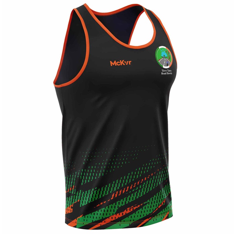 Mc Keever Tieve Tara Road Bowls Vest – Youth – Black/Green/Orange
