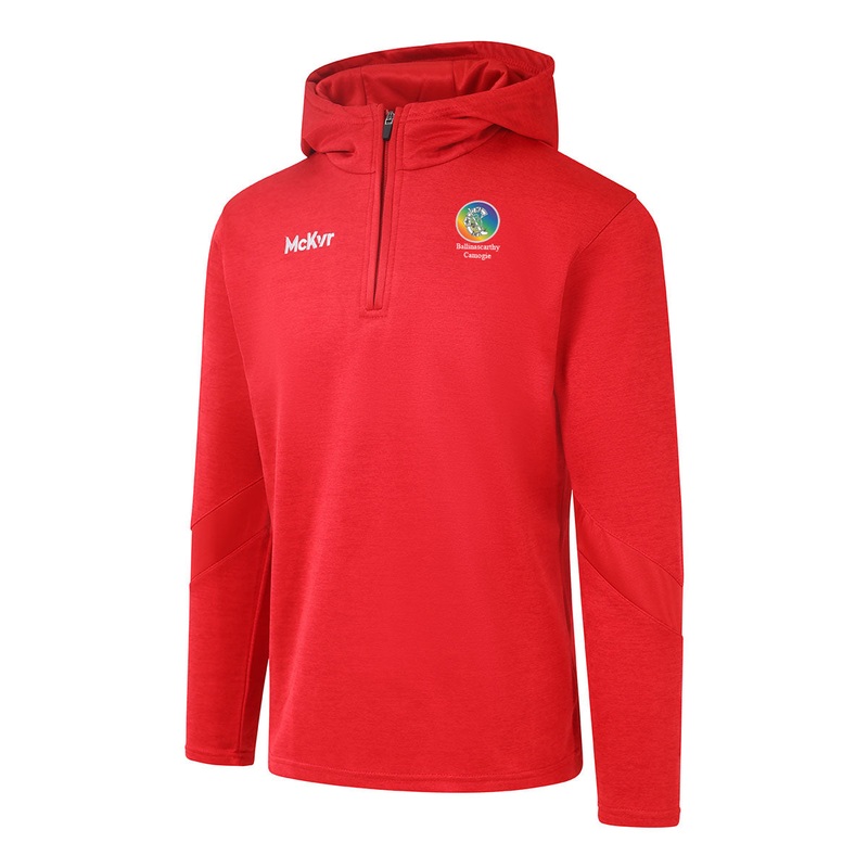 Mc Keever Ballinascarthy Camogie Core 22 1/4 Zip Hoodie – Youth – Red