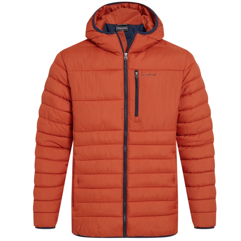 Craghoppers Compresslite VIII Hooded Jacket – Mens – Carnelian Orange