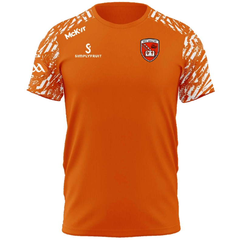 Mc Keever Armagh GAA Boost Tee – Adult – Orange/White