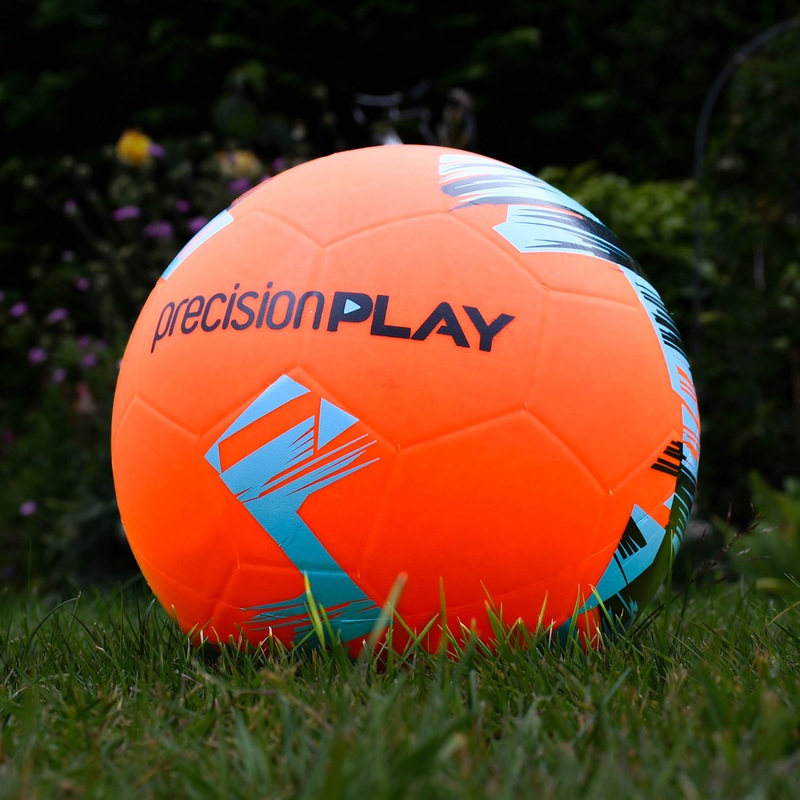 PrecisionPlay Force LED Light Up Football – Size 5 – Fluo Orange/Fluo Blue/Black
