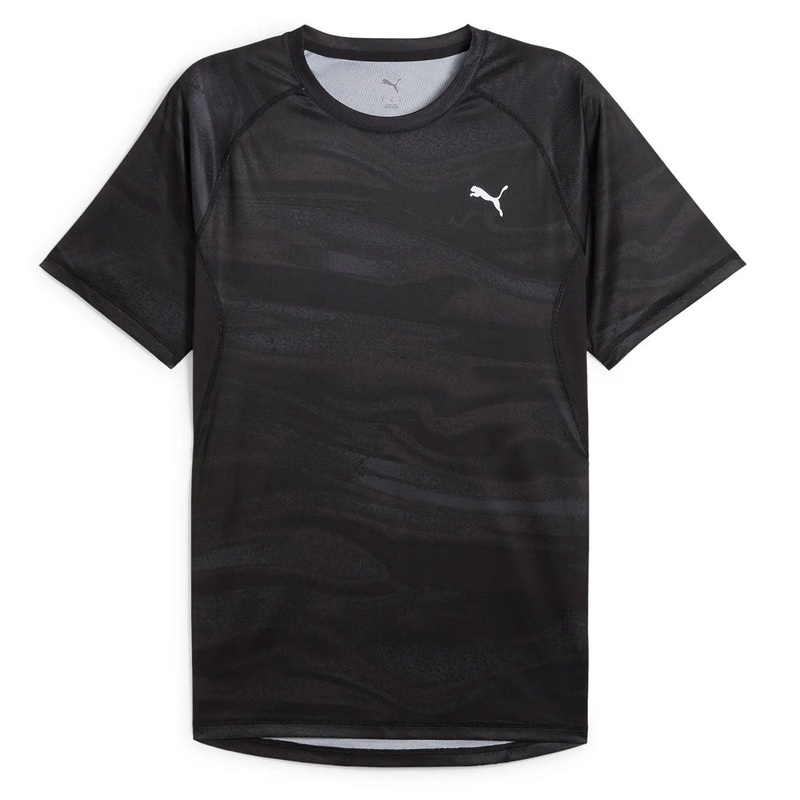 Puma Run Velocity AOP Tee – Mens – Black