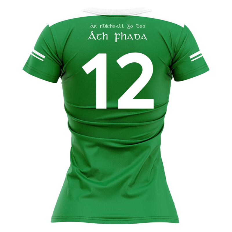 Mc Keever Aghada Camogie Numbered Home Jersey – Womens – Green