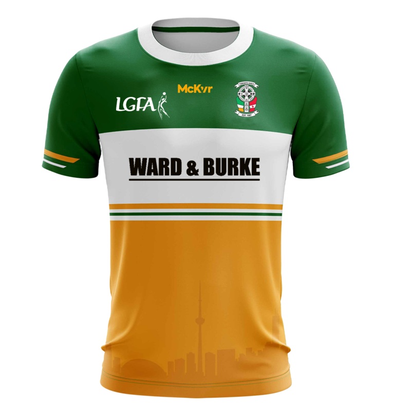 Mc Keever Toronto Gaels LGFA Playing Jersey – Youth – Amber/Green