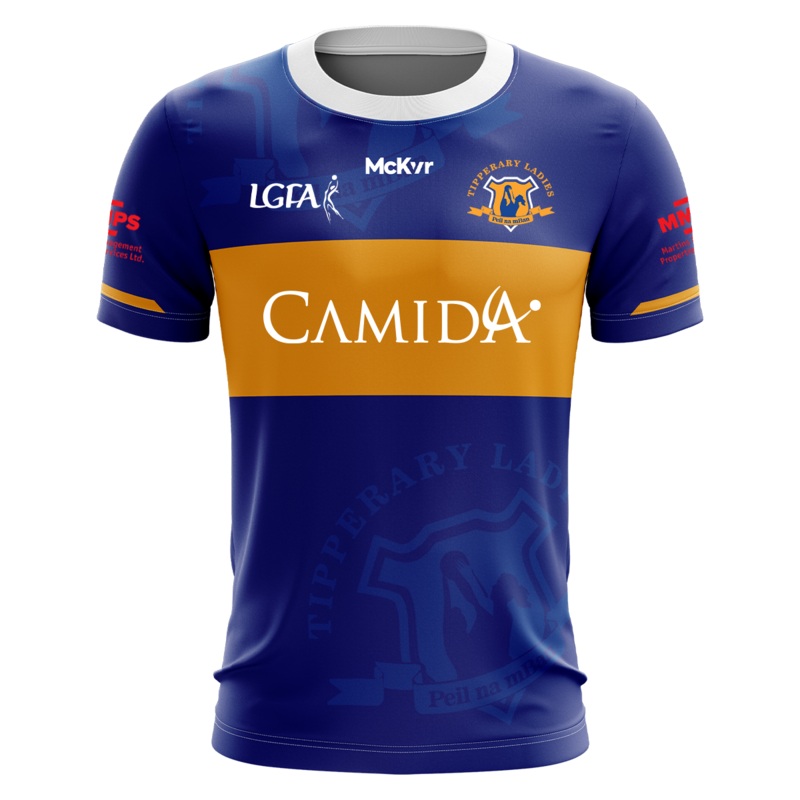 Mc Keever Tipperary Ladies LGFA Home Jersey – Youth – Blue/Amber