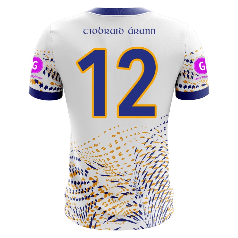 Mc Keever Tipperary Ladies LGFA Numbered Away Jersey – Youth – White
