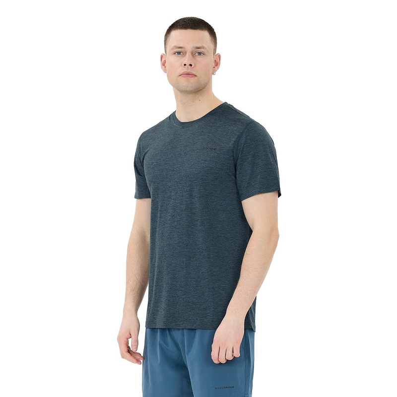 Endurance Abdon Melange Short Sleeve Tee – Mens – Orion Blue